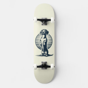 Skateboard Dachshund debout