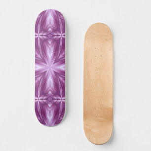 Skateboard Dahlia Purple Lait Blanc Nuages Abstrait Motif