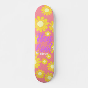 Skateboard Daisy Yellow Peach