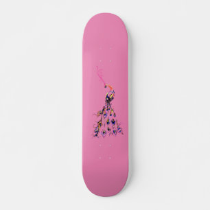 Skateboard Dames & Filles Planche à Roulettes Paon Coloré