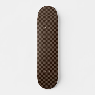 Skateboard Damier Brun foncé et Quincy