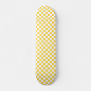 Skateboard Damier jaune visuel classique 