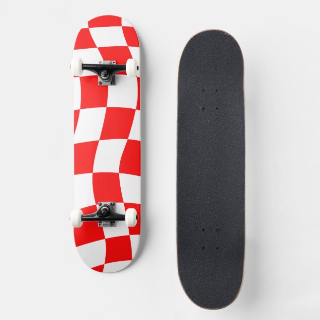Skateboard Damier rouge (Recto)
