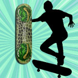 Skateboard Dangereux crocodiles heureux<br><div class="desc">skateboard Croc Head Dangereux Patinage est tout pour s'amuser, et il y a quelque chose pour tout le monde dans notre gamme de skateboard. Un skateboard fabuleux garanti pour lever le sourire ! Amusez-vous avec votre message personnel - patiner les rues et skatepark, ou la croisière. ⭐ Ce Produit est...</div>