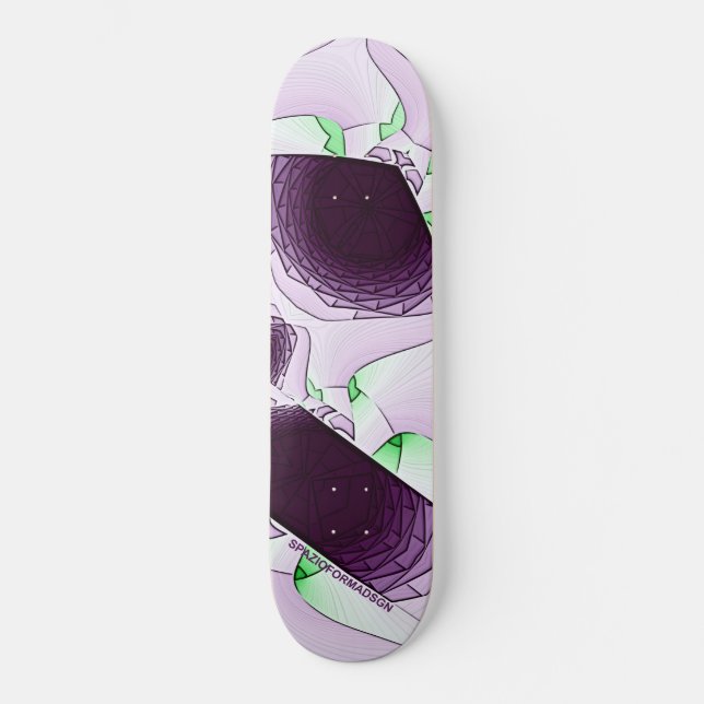 Skateboard Dans l'ombre de la couleur Violet (Recto)
