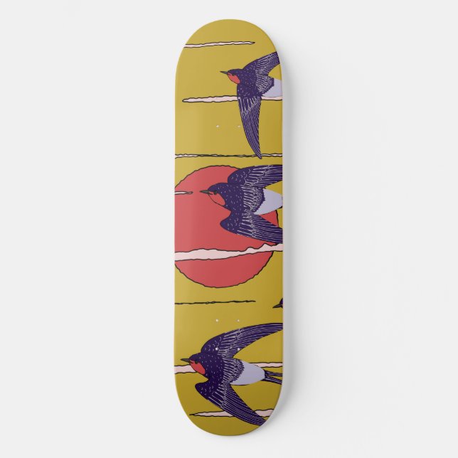 Skateboard Danse des hirondelles (Recto)