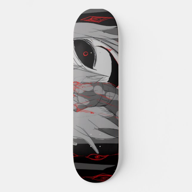 Skateboard Dark Anime Fantasy Crow and Demon Art (Recto)