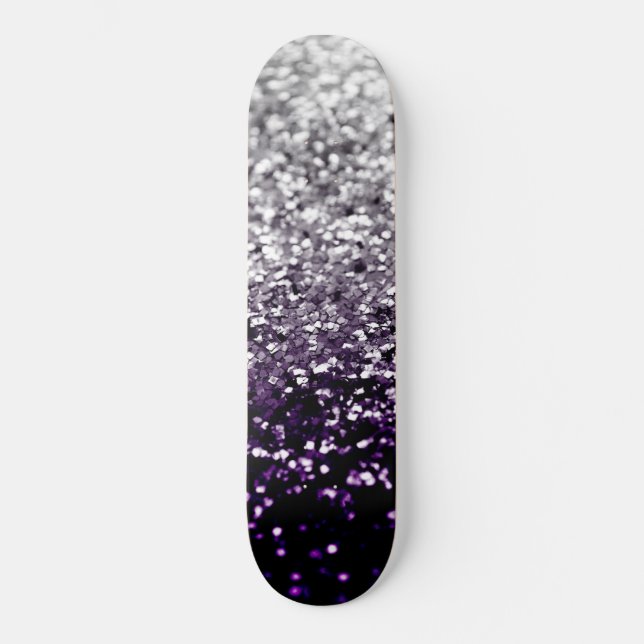 Skateboard Dark Night Purple Black Silver Glitter #1 #shiny (Recto)