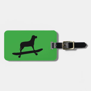 Skateboard de chien - étiquette bagage personnalis