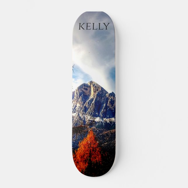 Skateboard de montagne, nom personnalisé. (Recto)