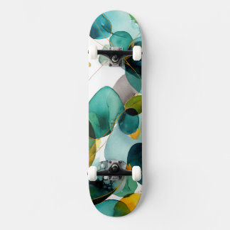 skateboard de nature verte
