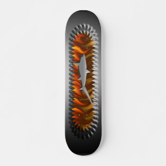 Skateboard de requins métalliques
