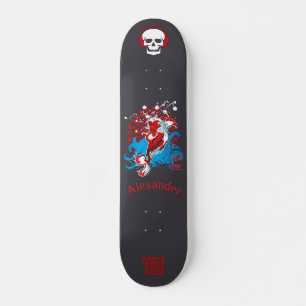 Skateboard de style japonais avec anagram 風 person