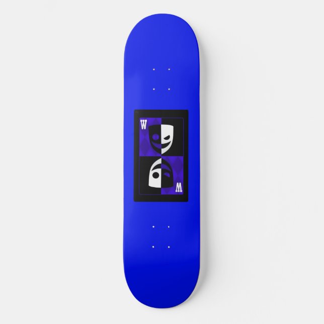 Skateboard Deck de skate Blue Wilcard (Recto)