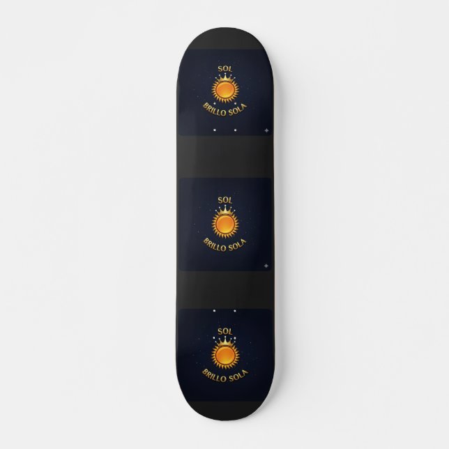 Skateboard Deck with Sol Brillo Sola Logo | Inspir (Devant)