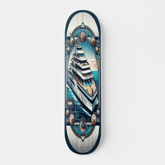Skateboard "Deco Nautical Elegance Deck" (Devant)