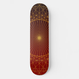 Skateboard Décor de luxe doré rouge
