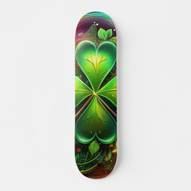 Skateboard Découvrez l'harmonie parfaite du Shamrock, de la m (Devant)