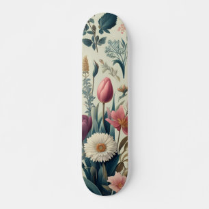 Skateboard Découvrez un motif botanique floral printanier épo