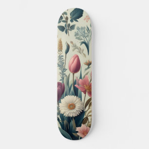 Skateboard Découvrez un superbe motif botanique floral printa