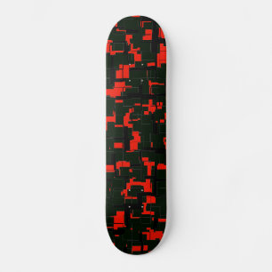 Skateboard Deep Army Green Red Black Abstract