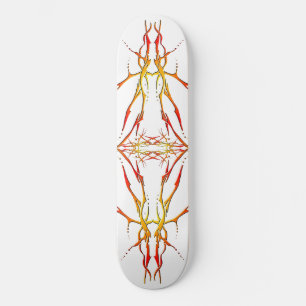 Skateboard Deer Skull Tribal Tattoo - red