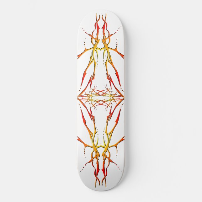 Skateboard Deer Skull Tribal Tattoo - red (Recto)
