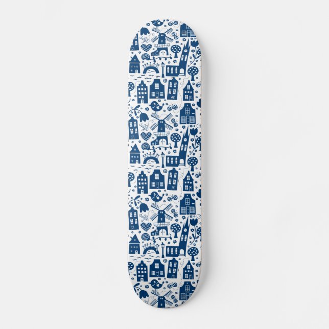 Skateboard Delft Blue (Recto)