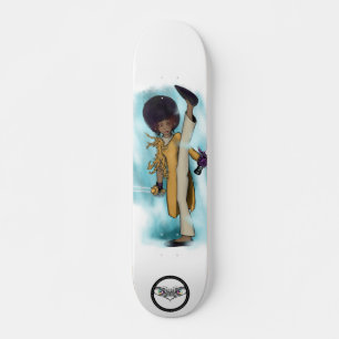 Skateboard Demon slayer Afro Tia kick glowing red eyes