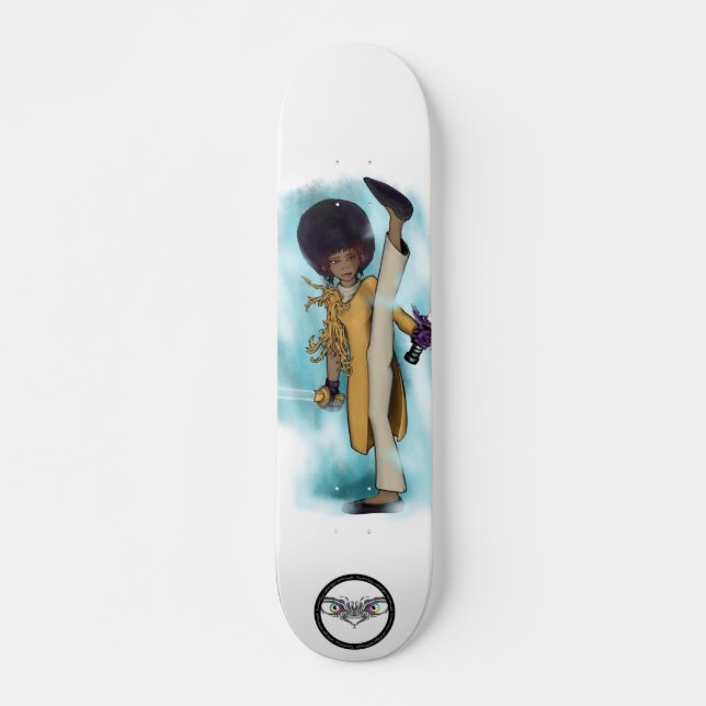 Skateboard Demon slayer Afro Tia kick glowing red eyes (Devant)