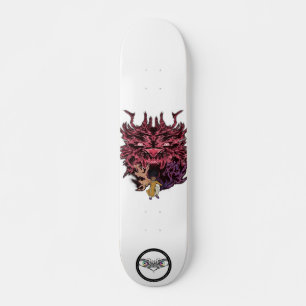 Skateboard Demonslayer Afro Tia demon rush glowing red eyes