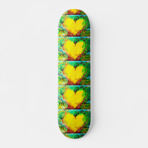 skateboard des coeurs d'or