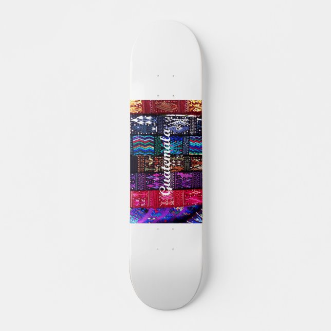 Skateboard Des dessins textiles guatémaltèques. (Devant)
