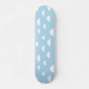 Skateboard Des nuages de caricatures blanches sur le Motif Ar