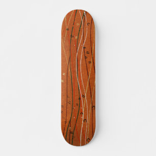 Skateboard Des rayures rouges ondulées : Art Abstrait japonai