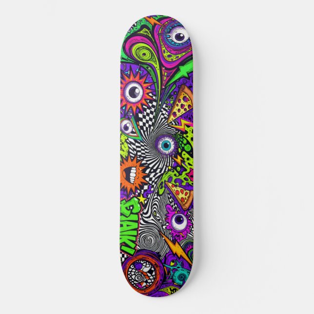 Skateboard Des yeux FOLLES (Recto)