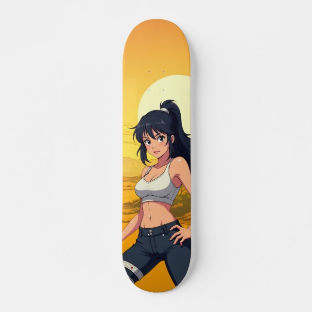 Skateboard Désert Animé Japonais  (Devant)