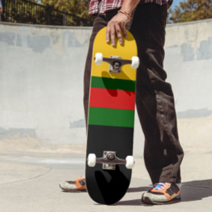 Skateboard Design de bloc couleur rouge rouge jaune