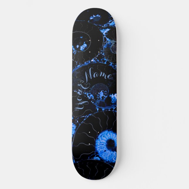 Skateboard Design de coquille bleu Nautilus (Recto)