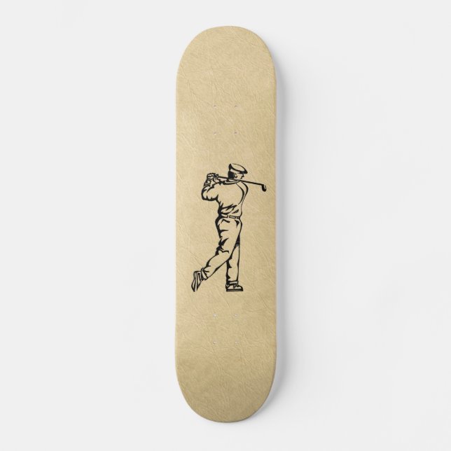 Skateboard Design de golf en cuir tanné (Recto)