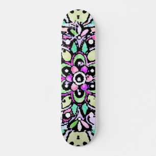Skateboard design de mandala de fleurs