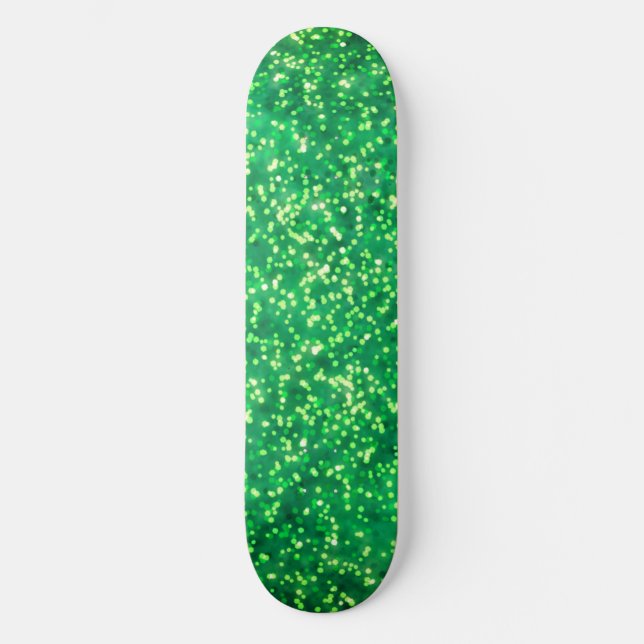 Skateboard Design de Parties scintillant de Faux vert pâle (Recto)