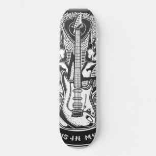 Skateboard Design Guitar Rock
