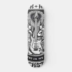 Skateboard Design Guitar Rock
