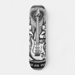 Skateboard Design Guitar Rock