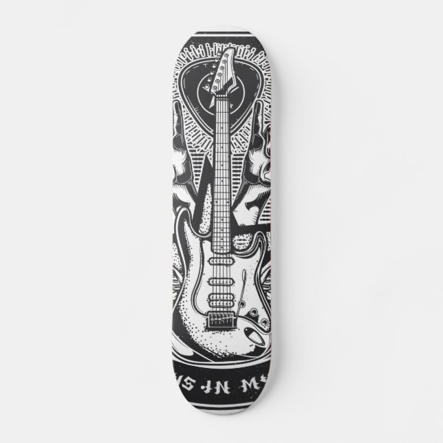 Skateboard Design Guitar Rock (Recto)