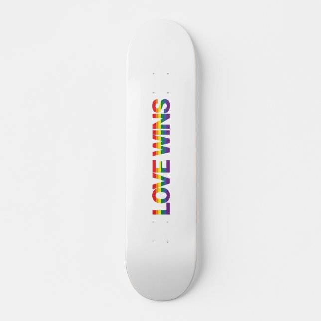 Skateboard Design moderne, simple, coloré, dynamique L'amour  (Devant)