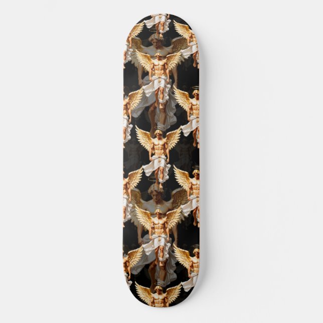 Skateboard Design Motif des Anges d'or céleste (Recto)