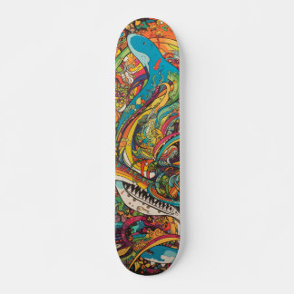 Skateboard Design psychédélique coloré