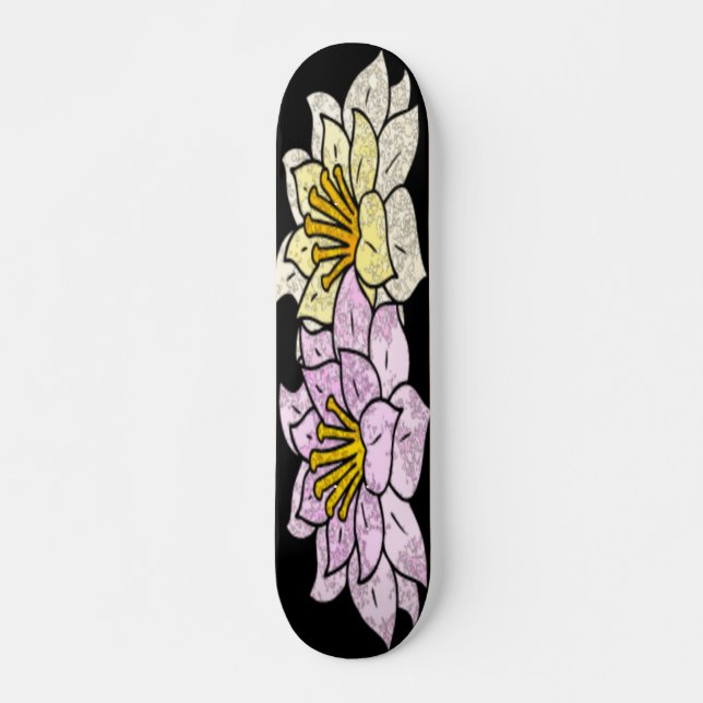 Skateboard Design vectoriel des fleurs de dessin (Devant)